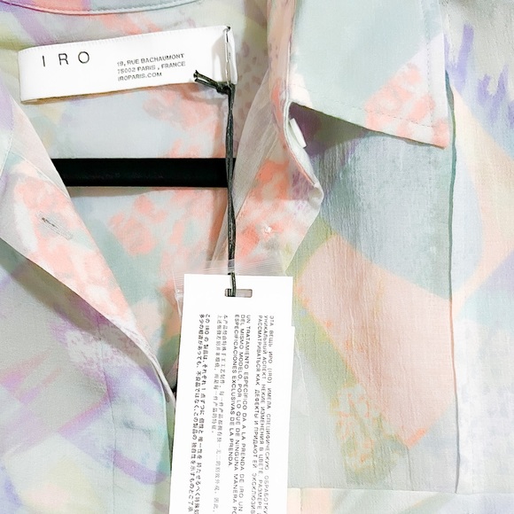 (New with Tags) IRO Cielo Abstract Print Shirt Dress - Picture 7 of 11